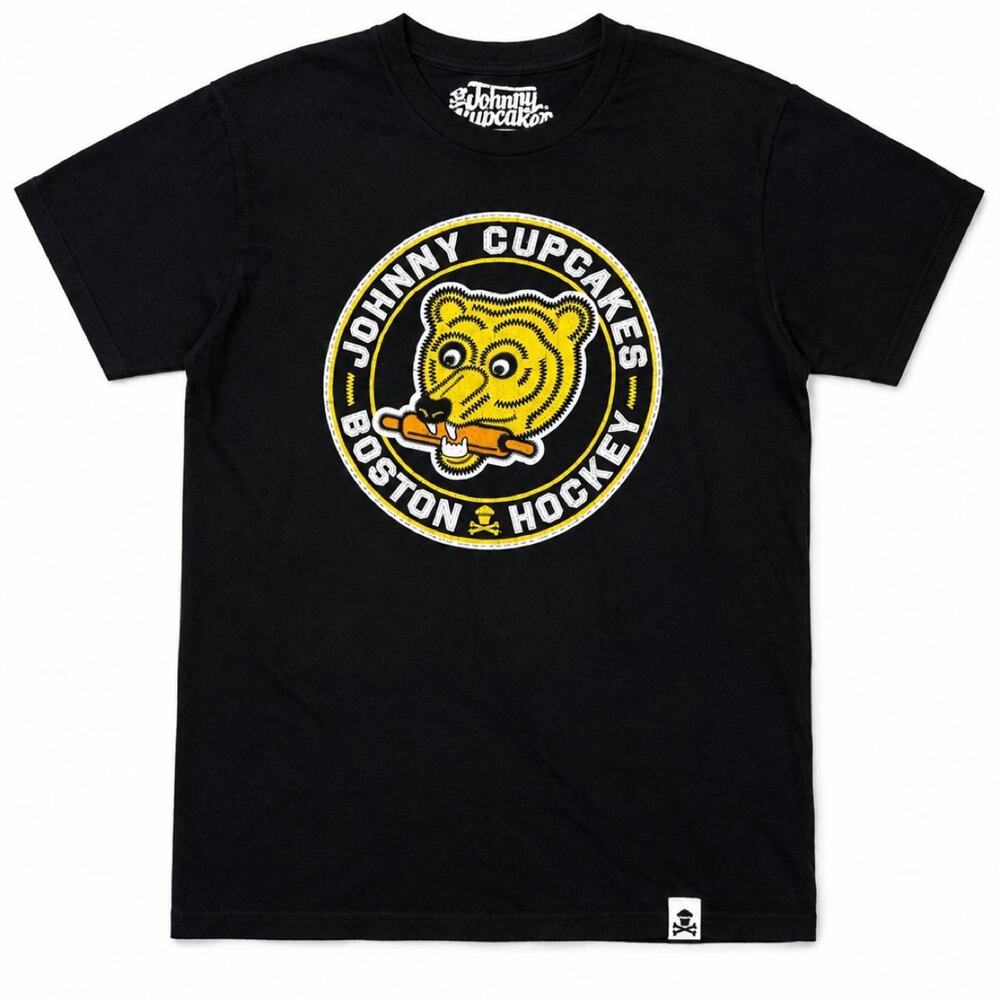 Johnny Cupcakes Boston Hockey T-Shirt Shirt Men Medium